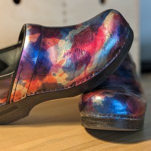 Dansko Multi Color Slip On Clogs Size 38